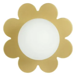 OSTARIA Lampade Da Parete-Lampada da parete metallo (D15 cm) Fiore Bianco e