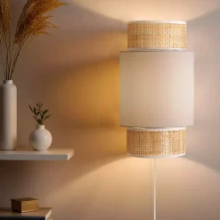 OSTARIA Lampade Da Parete-Lampada da parete rattan (H33 cm) Gigogne