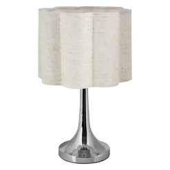 OSTARIA Lampade Da Tavolo-Lampada da tavolo in metallo e lino (H33 cm) Tulipano