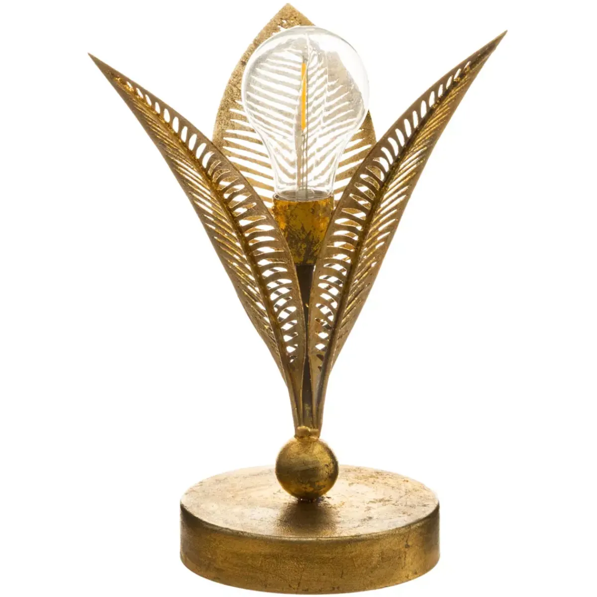 ATMOSPHERA Lampade Da Tavolo-Lampada da tavolo metallo LED (H25 cm) Foglie