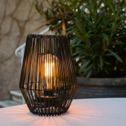 #N/A Luci Per Esterno-Lampada da tavolo solare LED (H23 cm) Calabre Nero