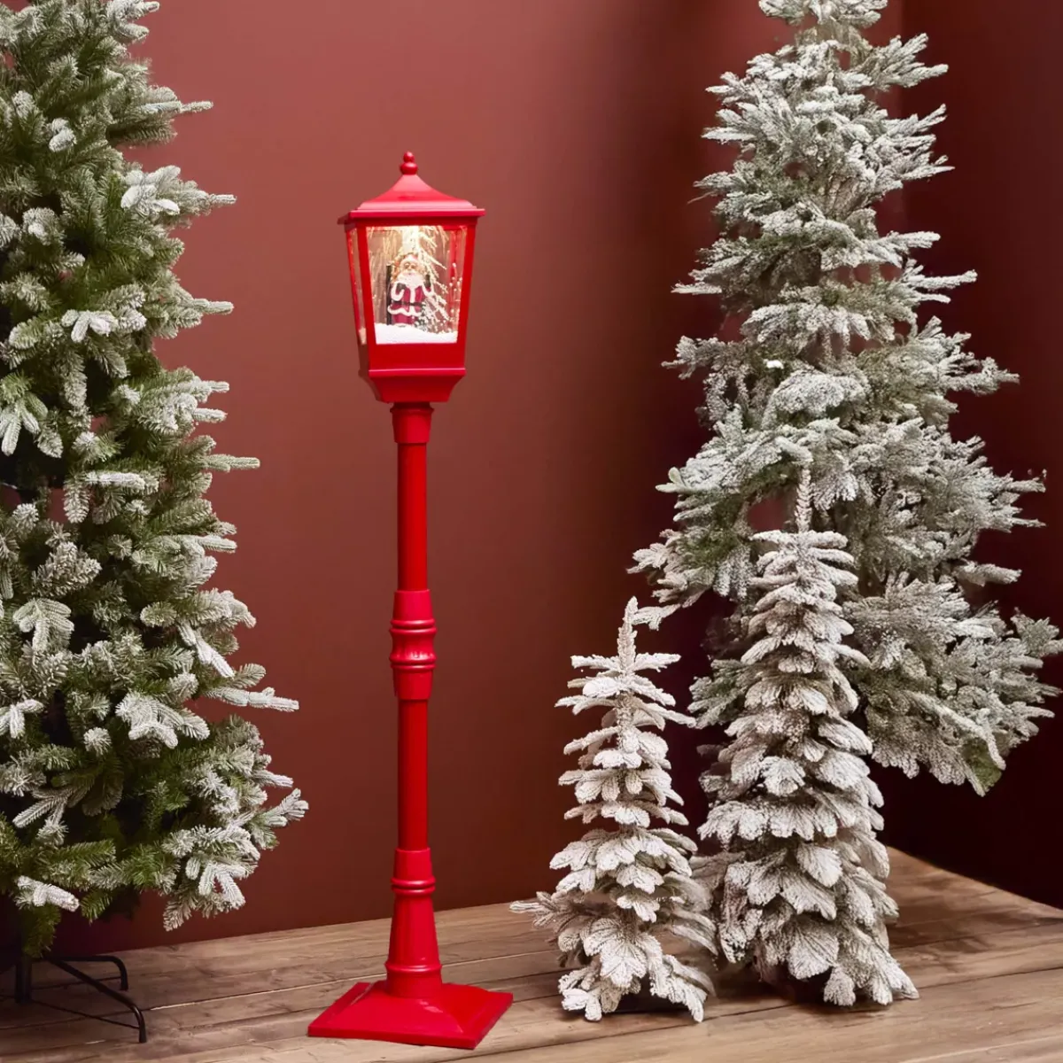 KAEMINGK Oggetti Decorativi E Illuminati|Decorazioni E Oggetti Natalizi-Lampada di Natale illuminata musicale e animata 10 LED (H185 cm) Neve cadente