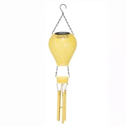 KAEMINGK Luci Per Esterno-Lampada solare a sospensione per giardino LED (H56 cm) Mongolfiera Verde