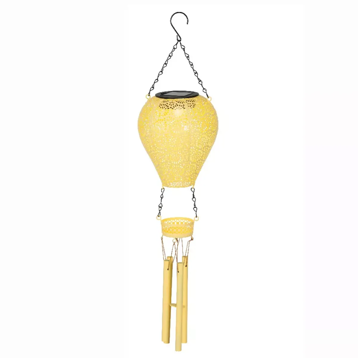 KAEMINGK Luci Per Esterno-Lampada solare a sospensione per giardino LED (H56 cm) Mongolfiera Verde