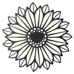 KAEMINGK Luci Per Esterno-Lampada solare da parete in metallo (D37 cm) Girasole e bianco caldo
