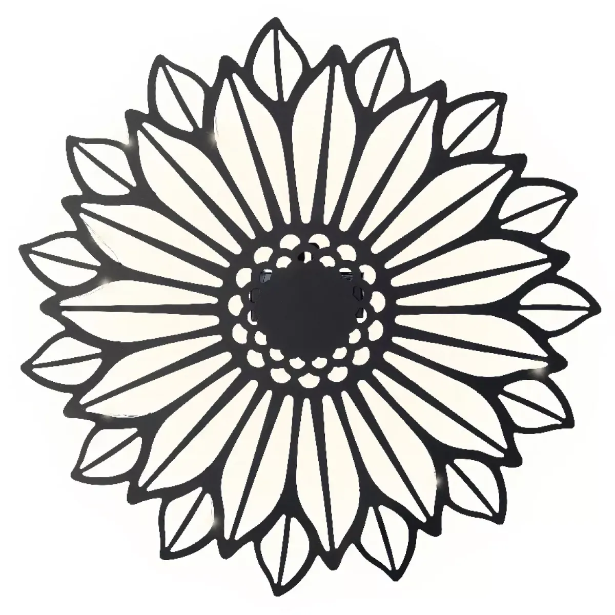 KAEMINGK Luci Per Esterno-Lampada solare da parete in metallo (D37 cm) Girasole e bianco caldo