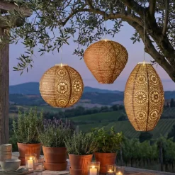 KAEMINGK Luci Per Esterno-Lanterna solare da giardino sospesa (H28 cm) traforata