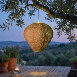 KAEMINGK Luci Per Esterno-Lanterna solare da giardino sospesa (H28 cm) traforata