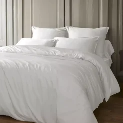 Lenzuola con angoli in raso di bambù (160 x 200 cm) Sienna Bianco