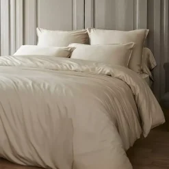 Lenzuola con angoli in raso di bambù (140 x 190 cm) Sienna Beige