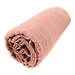 Lenzuolo con angoli di cotone (140 x 200 cm) Gaïa Rosa pesca