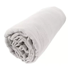 Lenzuolo con angoli di cotone (140 x 200 cm) Gaïa Grigio nuvola