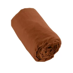 Lenzuolo con angoli flanella di cotone (90 cm) Théa Terracotta
