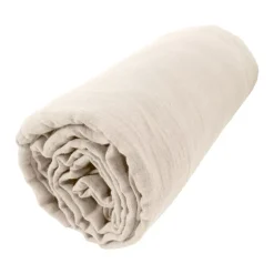 Lenzuolo con angoli garza di cotone (200 x 200 cm) Gaïa Beige pampa