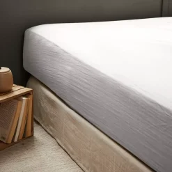 Lenzuolo con angoli garza di cotone (200 x 200 cm) Gaïa Grigio nuvola