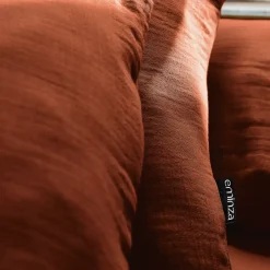 Lenzuolo con angoli garza di cotone (90 cm) Gaïa Terracotta
