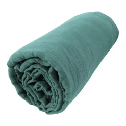 Lenzuolo con angoli garza di cotone (90 x 200 cm) Gaïa Blu ottanio