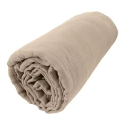 Lenzuolo con angoli garza di cotone (140 x 190 cm) Gaïa Marrone corda
