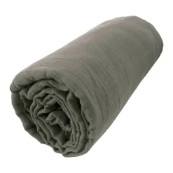 Lenzuolo con angoli garza di cotone (200 cm) Gaïa Verde rosmarino