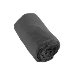 Lenzuolo con angoli in flanella di cotone (90 x 200 cm) Nina Grigio antracite