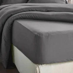 Lenzuolo con angoli in lyocell Tencel™ (90 x 200 cm) Olivia Granito Grigio