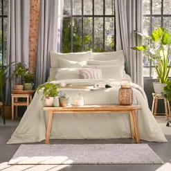 Lenzuolo con angoli in lyocell Tencel™ (200 x 200 cm) Olivia Beige pampa