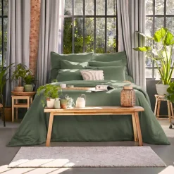 Lenzuolo con angoli in lyocell Tencel™ (90 x 200 cm) Olivia Rosmarino Verde