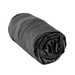 Lenzuolo con angoli in raso di bambù (180 x 200 cm) Sienna Nero