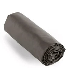 Lenzuolo con angoli percalle di cotone (160 cm) Cali Grigio antracite