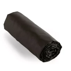 Lenzuolo con angoli percalle di cotone (160 cm) Cali Nero