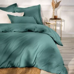 Lenzuolo con angoli percalle di cotone (90 x 190 cm) Cali Blu ottanio