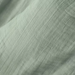 Lenzuolo sopra garza di cotone (270 x 300 cm) Gaia Verde eucalipto