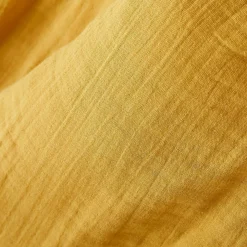 Lenzuolo sopra garza di cotone (240 x 300 cm) Gaïa Giallo zafferano