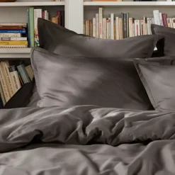 Lenzuolo sopra percalle di cotone (180 x 290 cm) Cali Grigio antracite