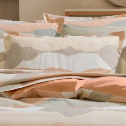 Lenzuolo sopra percalle di cotone (280 x 325 cm) Land Beige Gesso