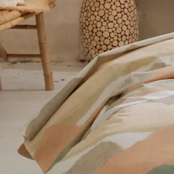 Lenzuolo sopra percalle di cotone (280 x 325 cm) Land Beige Gesso