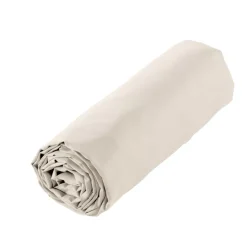Lenzuolo sotto con angoli in percalle di cotone (180 x 200 cm) Diane Beige