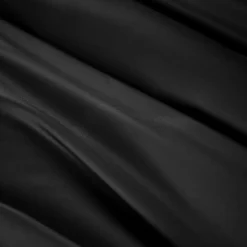 Lenzuolo sotto con angoli in raso di bambù (90 x 190 cm) Sienna Nero