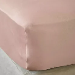 Lenzuolo sotto in raso di bambù (140 x 200 cm) Sienna Rose blush