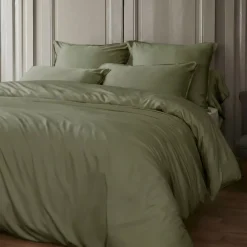 Lenzuolo sotto in raso di bambù (180 x 200 cm) Sienna Verde rosmarino
