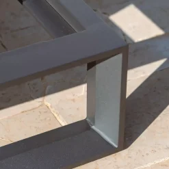 MOBELLIA Lettino Da Spiaggia-Lettino prendisole in alluminio Elba Grigio
