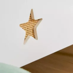 EMINZA Mobili Bambini-Libreria bambino legno (H72 cm) Stars Bianca