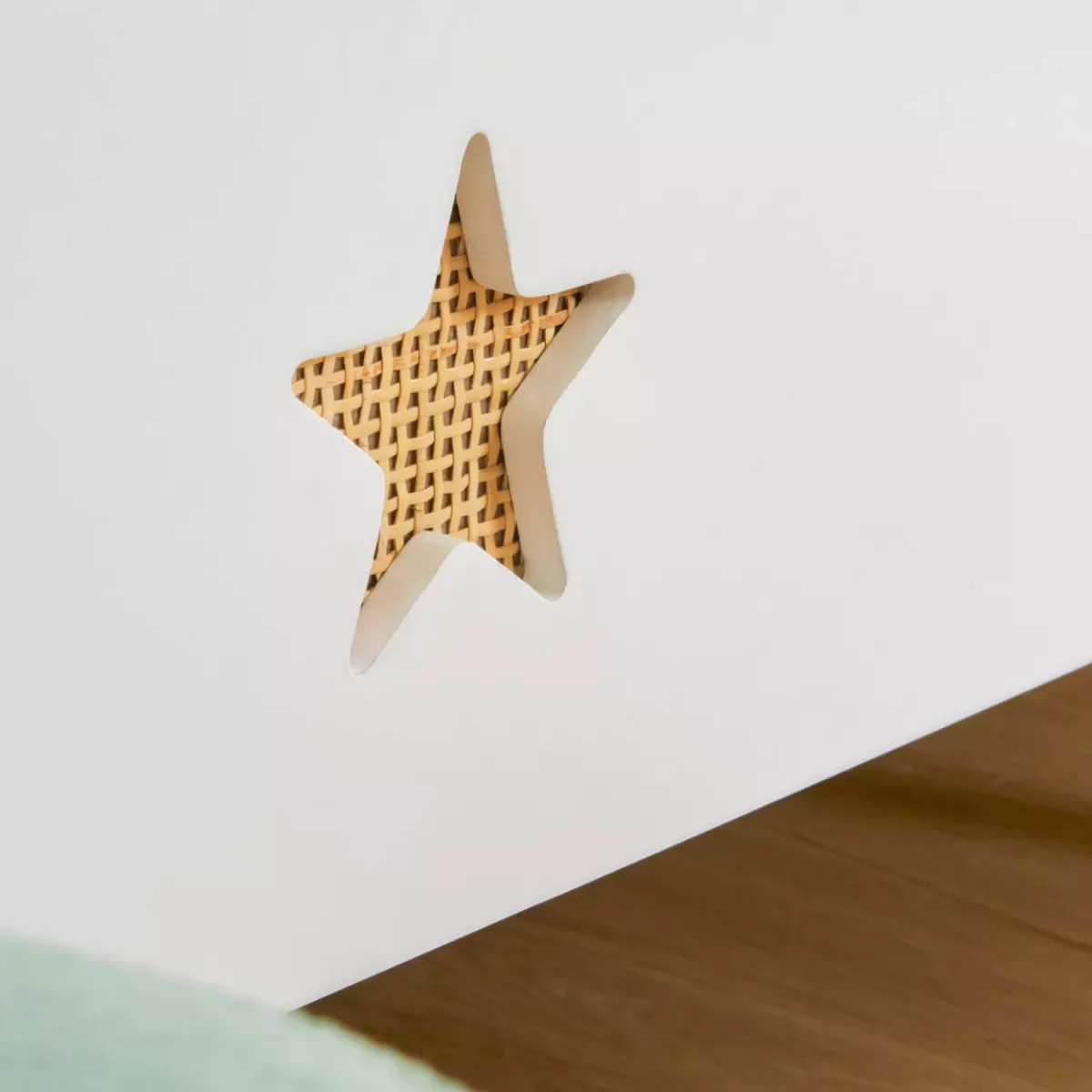 EMINZA Mobili Bambini-Libreria bambino legno (H72 cm) Stars Bianca