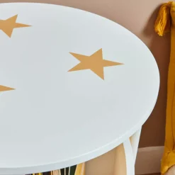 EMINZA Mobili Bambini-Libreria con rotelle bambino legno (H59 cm) Stars Bianca