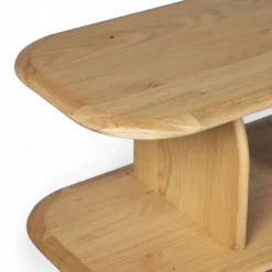 Librerie E Scaffali-Libreria design 3 ripiani in rovere massiccio (200 x 66 cm) Kest