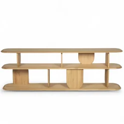 Librerie E Scaffali-Libreria design 3 ripiani in rovere massiccio (200 x 66 cm) Kest
