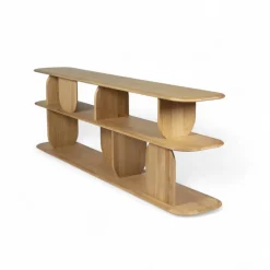 Librerie E Scaffali-Libreria design 3 ripiani in rovere massiccio (200 x 66 cm) Kest