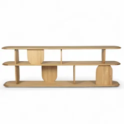 Librerie E Scaffali-Libreria design 3 ripiani in rovere massiccio (200 x 66 cm) Kest