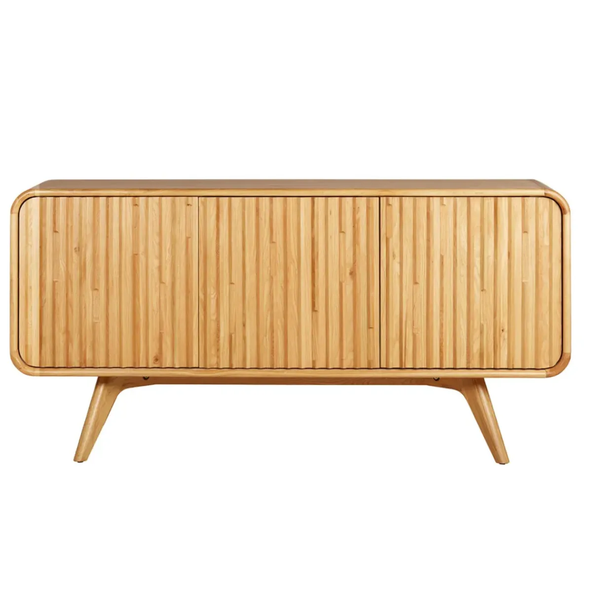 Credenze E Cassettiere-Madia 3 ante in legno massello di rovere (165 x 80 cm) Bilbao