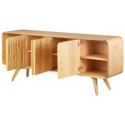 Credenze E Cassettiere-Madia 4 ante in rovere massiccio (200 x 80 cm) Bilbao